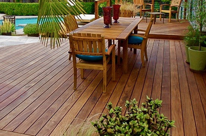 Stained Deck By The Pool In Allen, TX